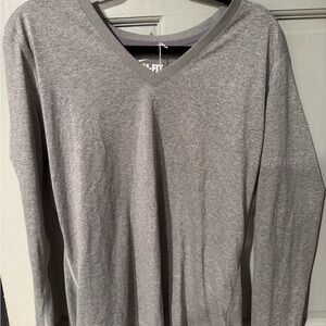 Nike Gray Dri-FIT V-Neck Shirt